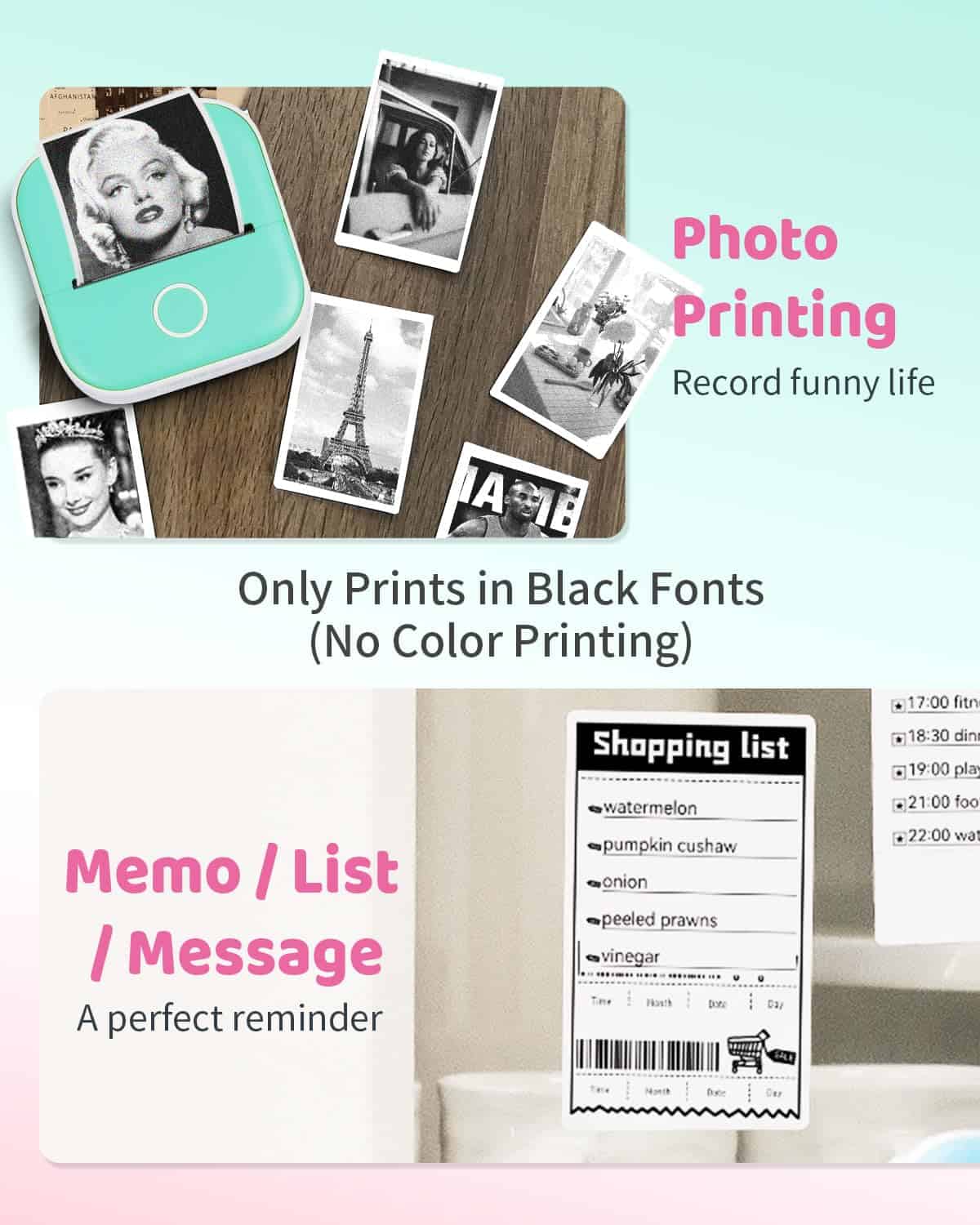 Impresora de Pegatinas Ponek - T02 Mini Impresora Térmica - Imagen 7