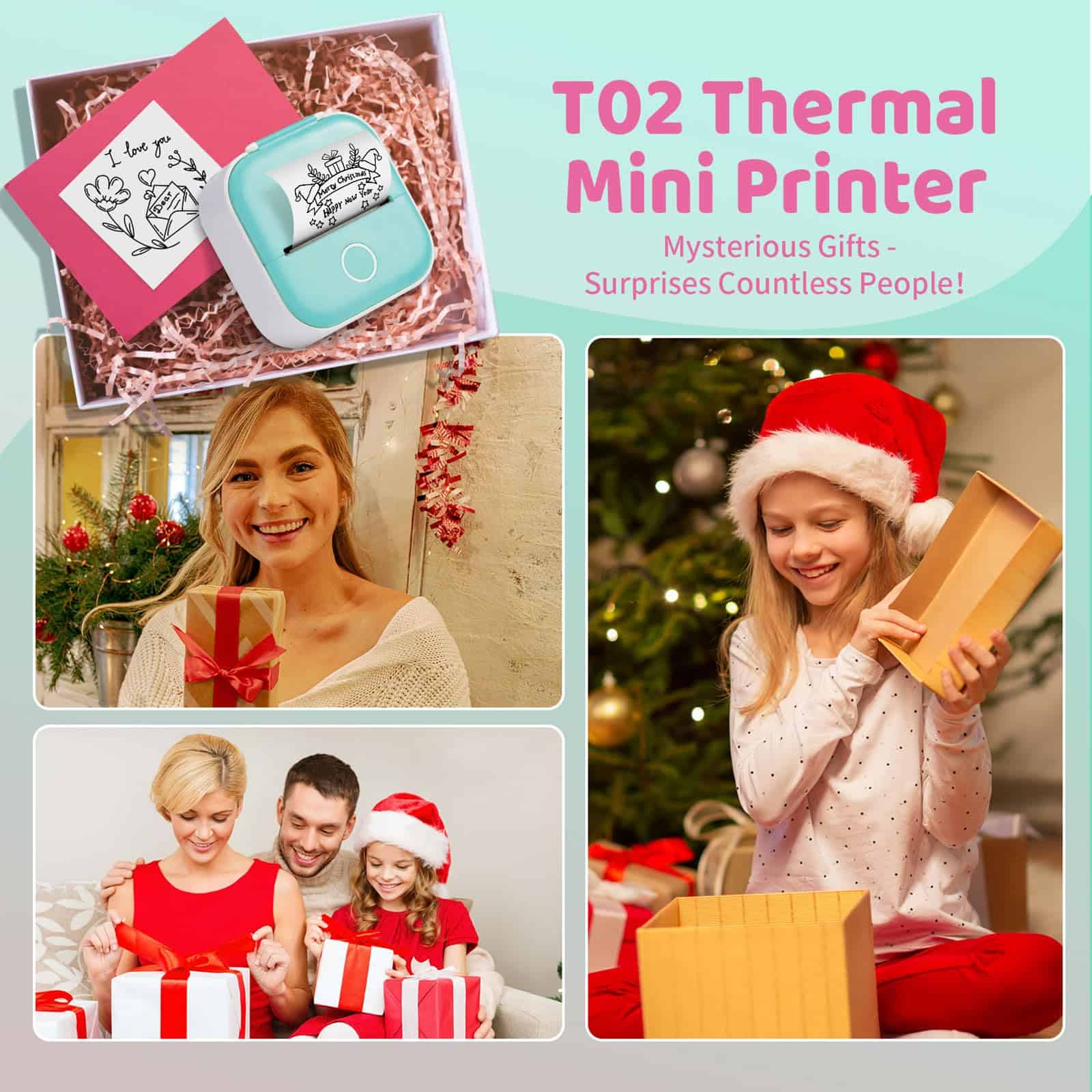 Impresora de Pegatinas Ponek - T02 Mini Impresora Térmica - Imagen 4