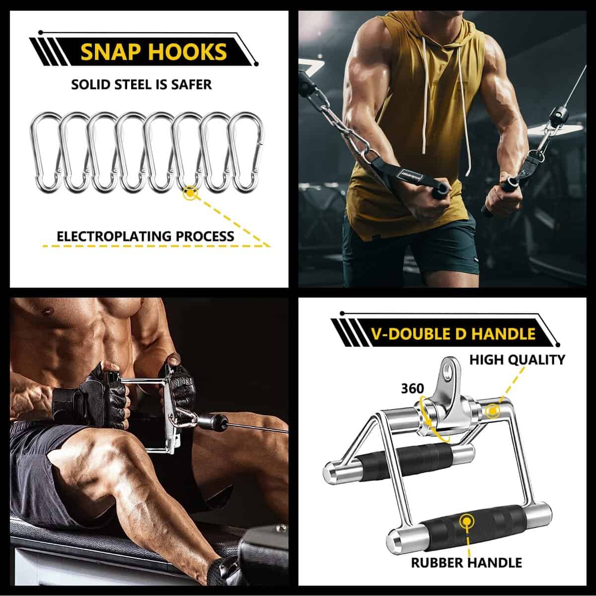 Accesorio de Tríceps para Cable de Máquina de Ejercicios - Imagen 8