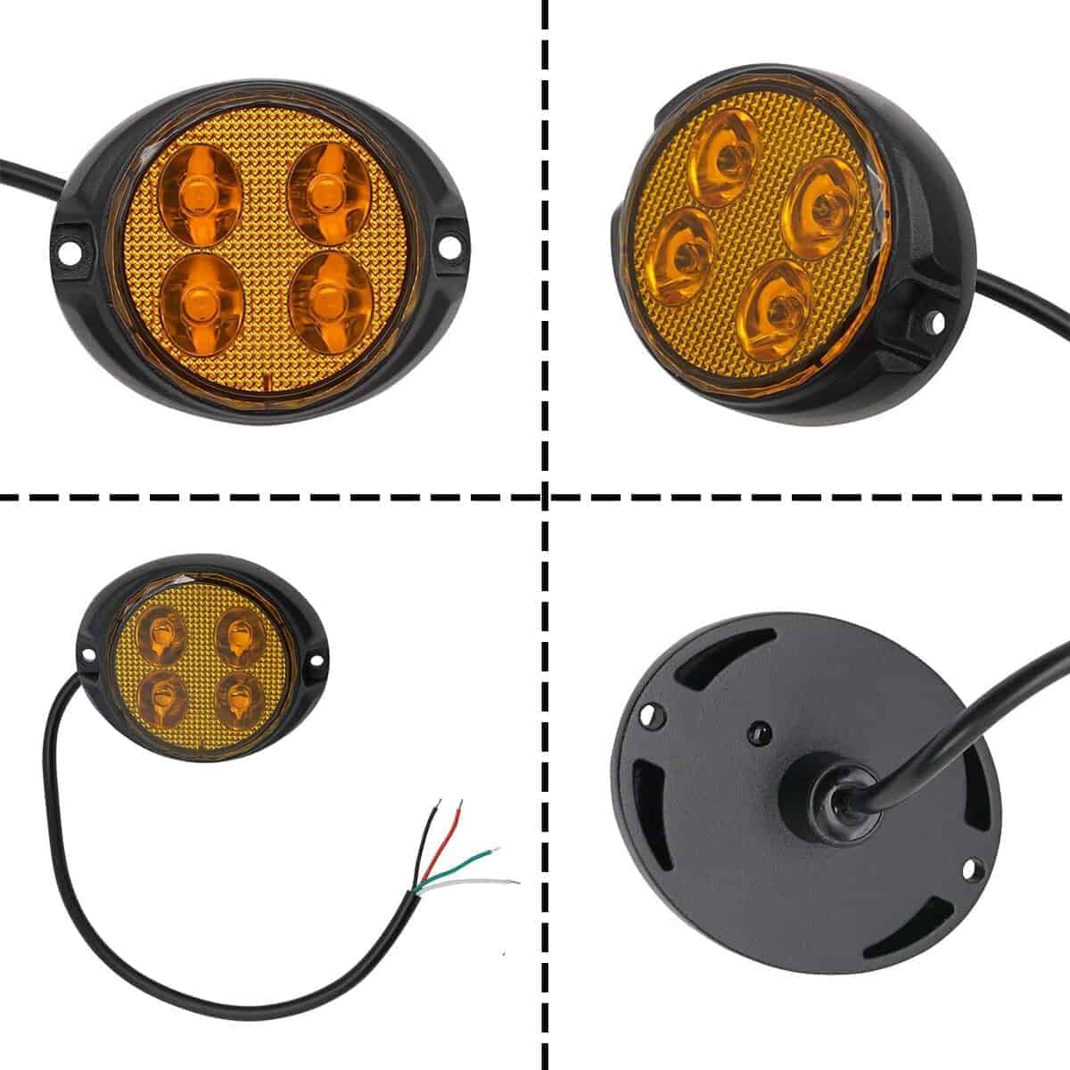 Luces estroboscópicas intermitentes de LED ámbar DUNTUO - Imagen 6