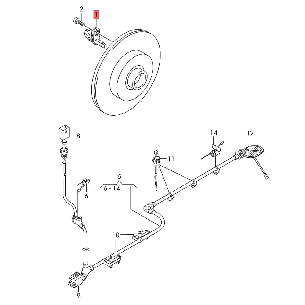 Sensor de velocidad de rueda ABS WHT003864 para VW Golf - Imagen 7