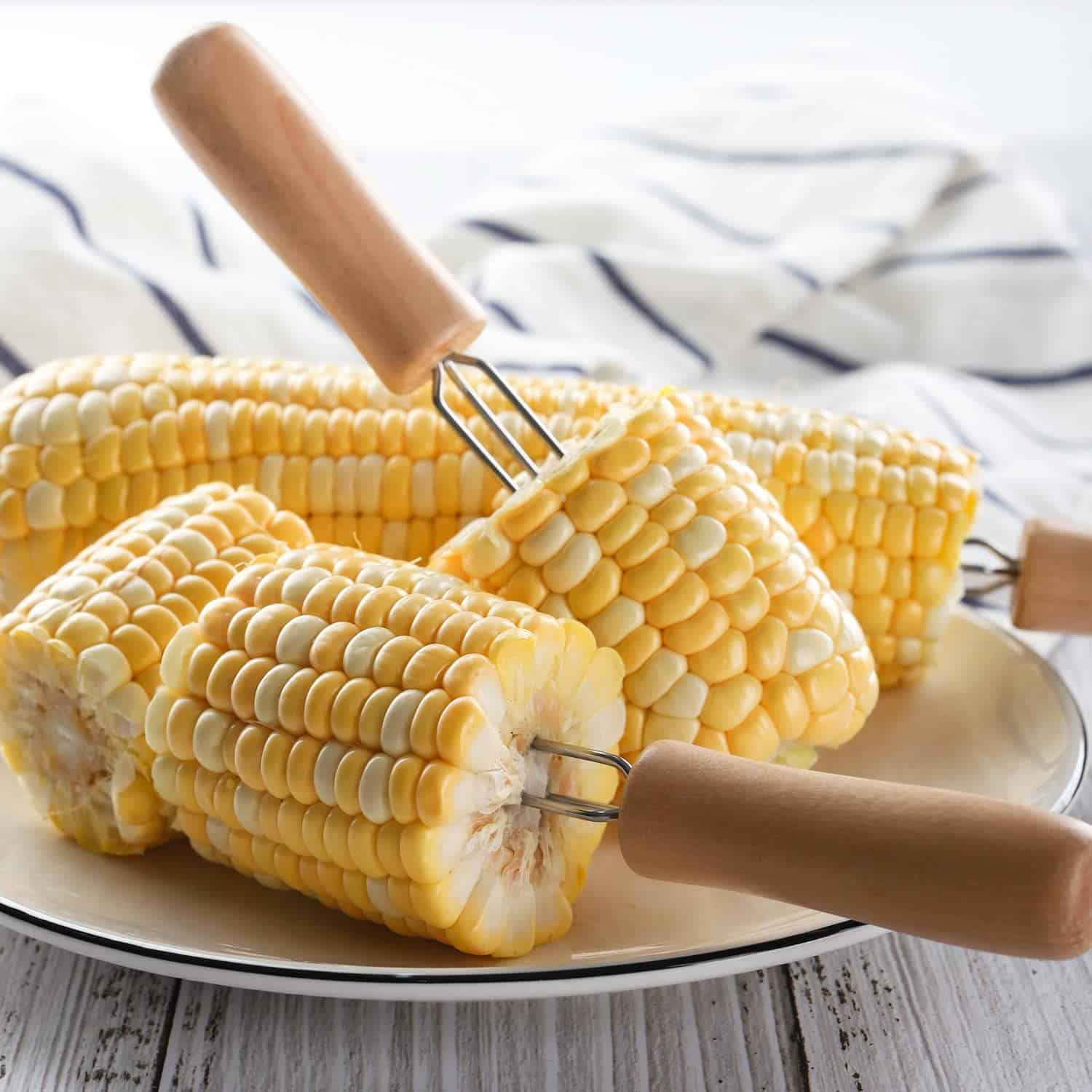 Set de 20 Tenedores de Acero Inoxidable para Elote con - Imagen 9