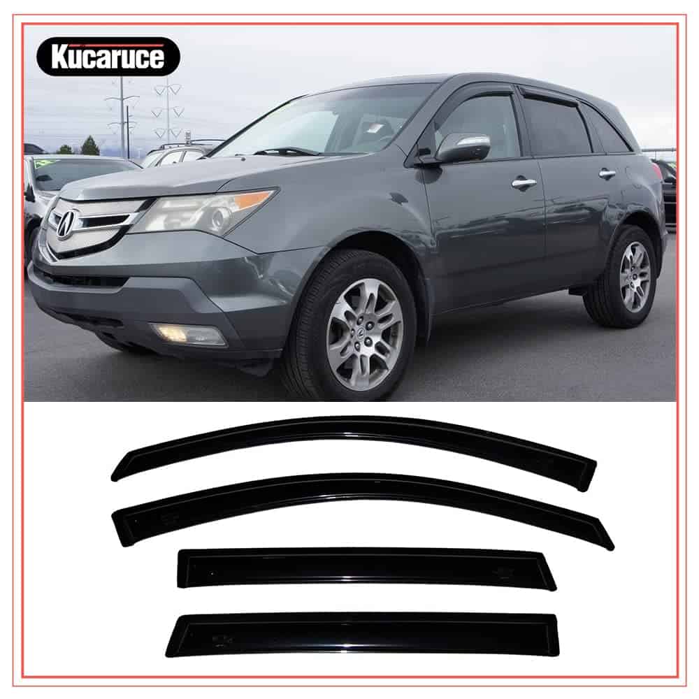 Deflector de viento de ventana lateral -Humo oscuro