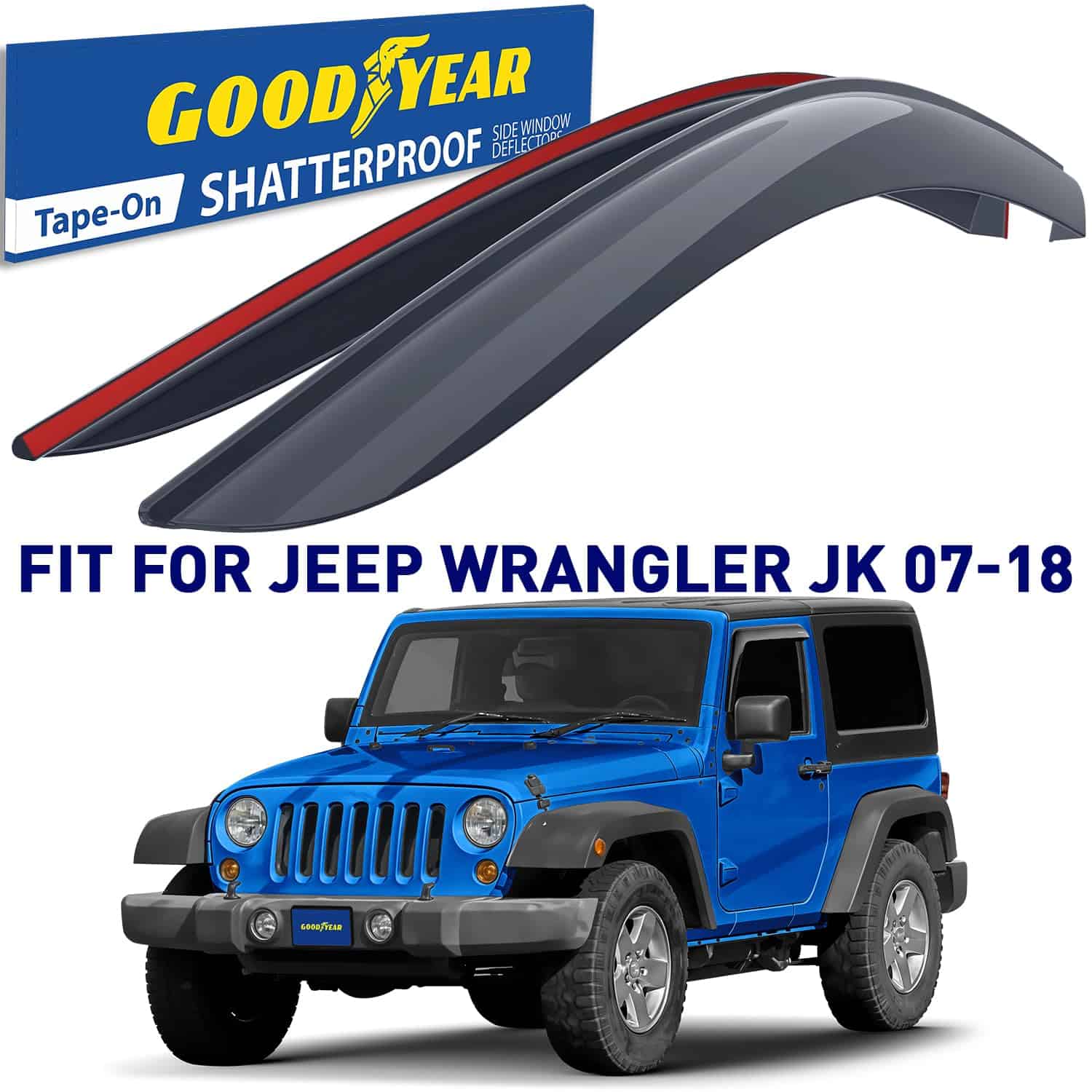 Deflectores de Ventana Irrompibles -Humo Premium - Imagen 3