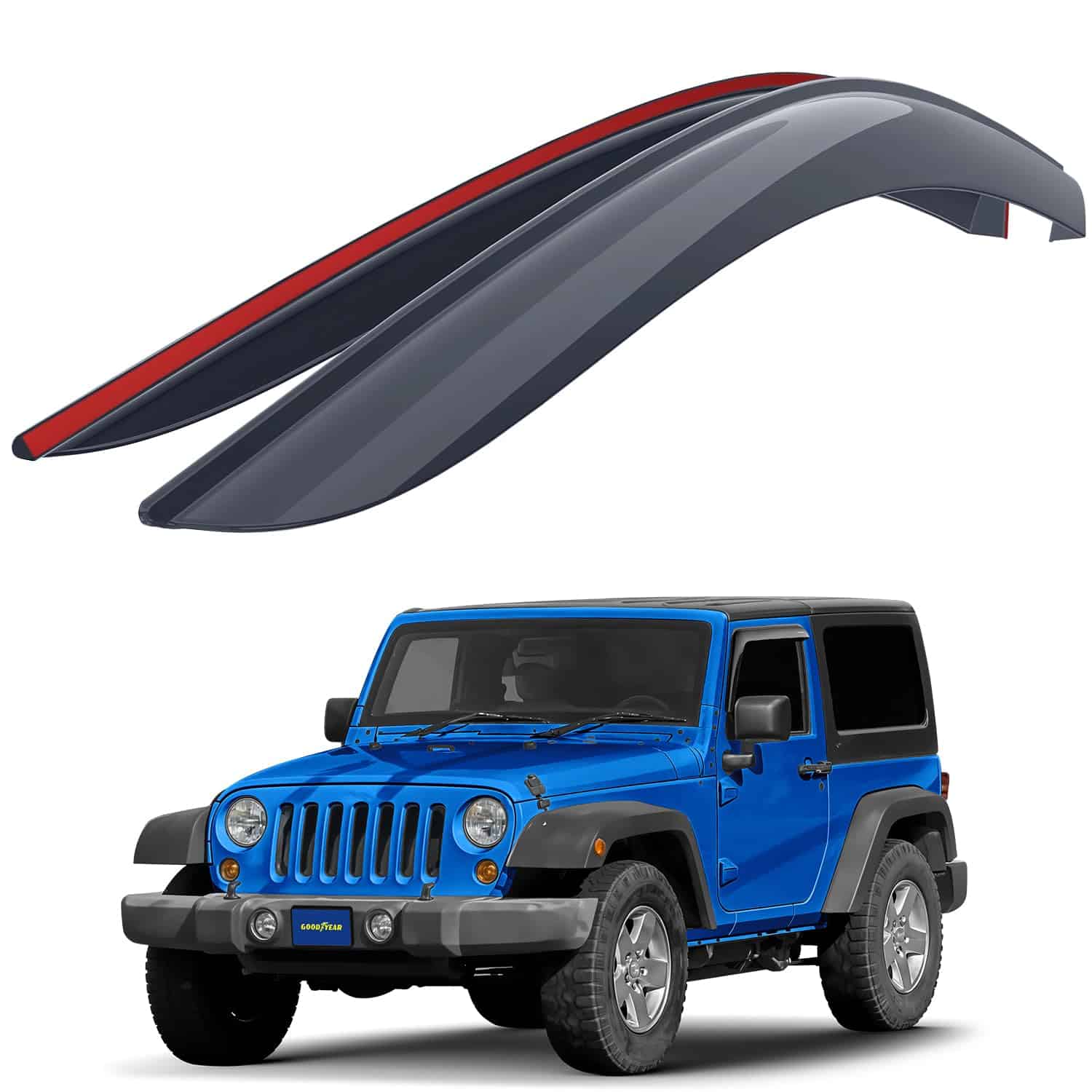 Deflectores de Ventana Irrompibles -Humo Premium