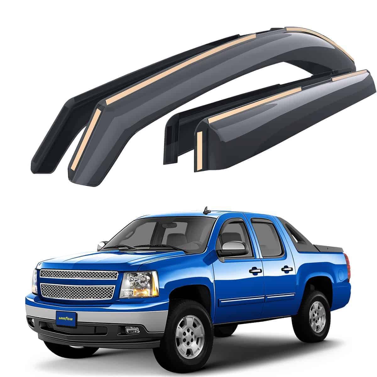 Deflectores de Ventana a Prueba de Roturas -Humo Premium