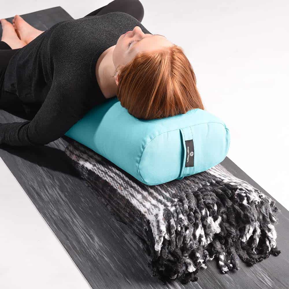 Manta de Yoga de Cuadros Reciclada Hugger Mugger - Verde - - Imagen 4