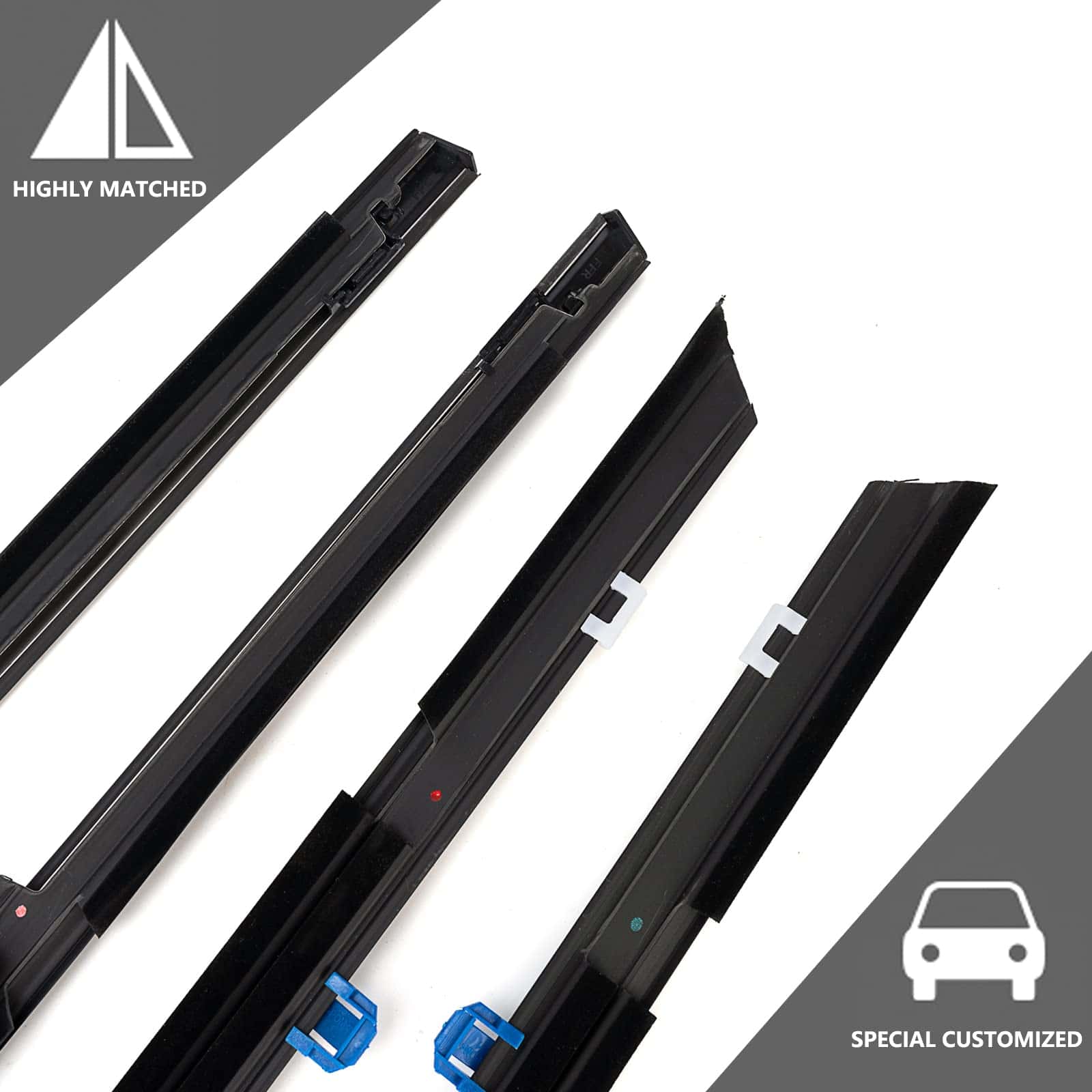 GEATaaT 4Pcs Weatherstrip Window Moulding Trim Seal Belt - Imagen 4