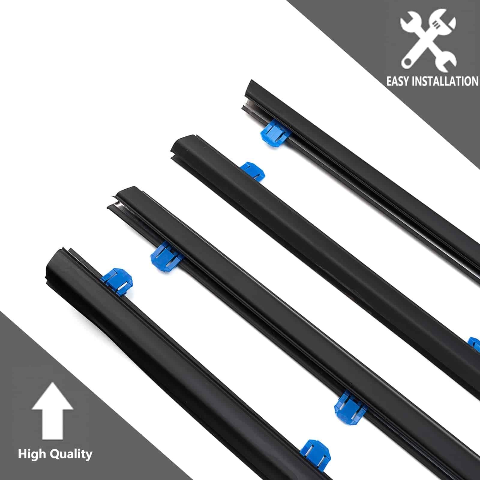 GEATaaT 4Pcs Weatherstrip Window Moulding Trim Seal Belt - Imagen 5