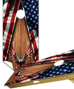 Beerpongtoss American Eagle Cornhole Board Wraps,