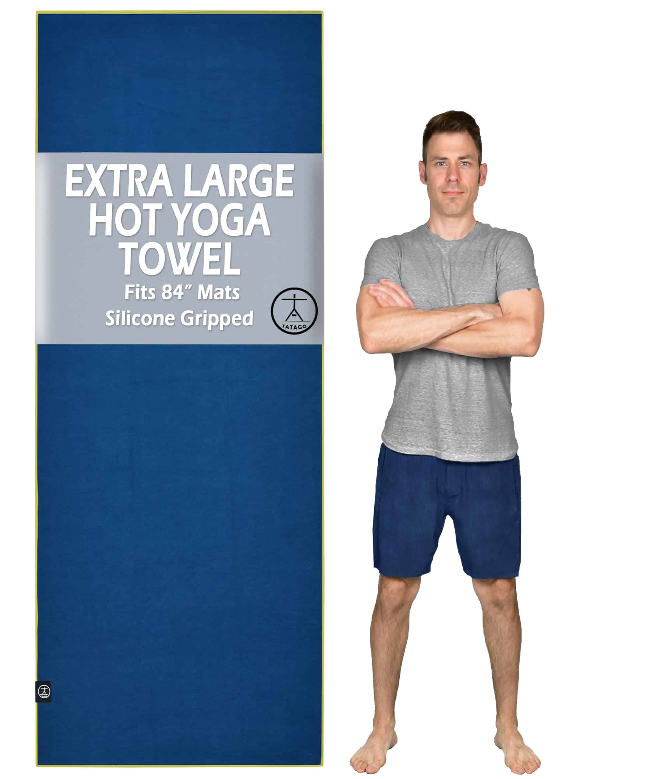 Tatago Toalla de Yoga para Yoga Caliente Antideslizante