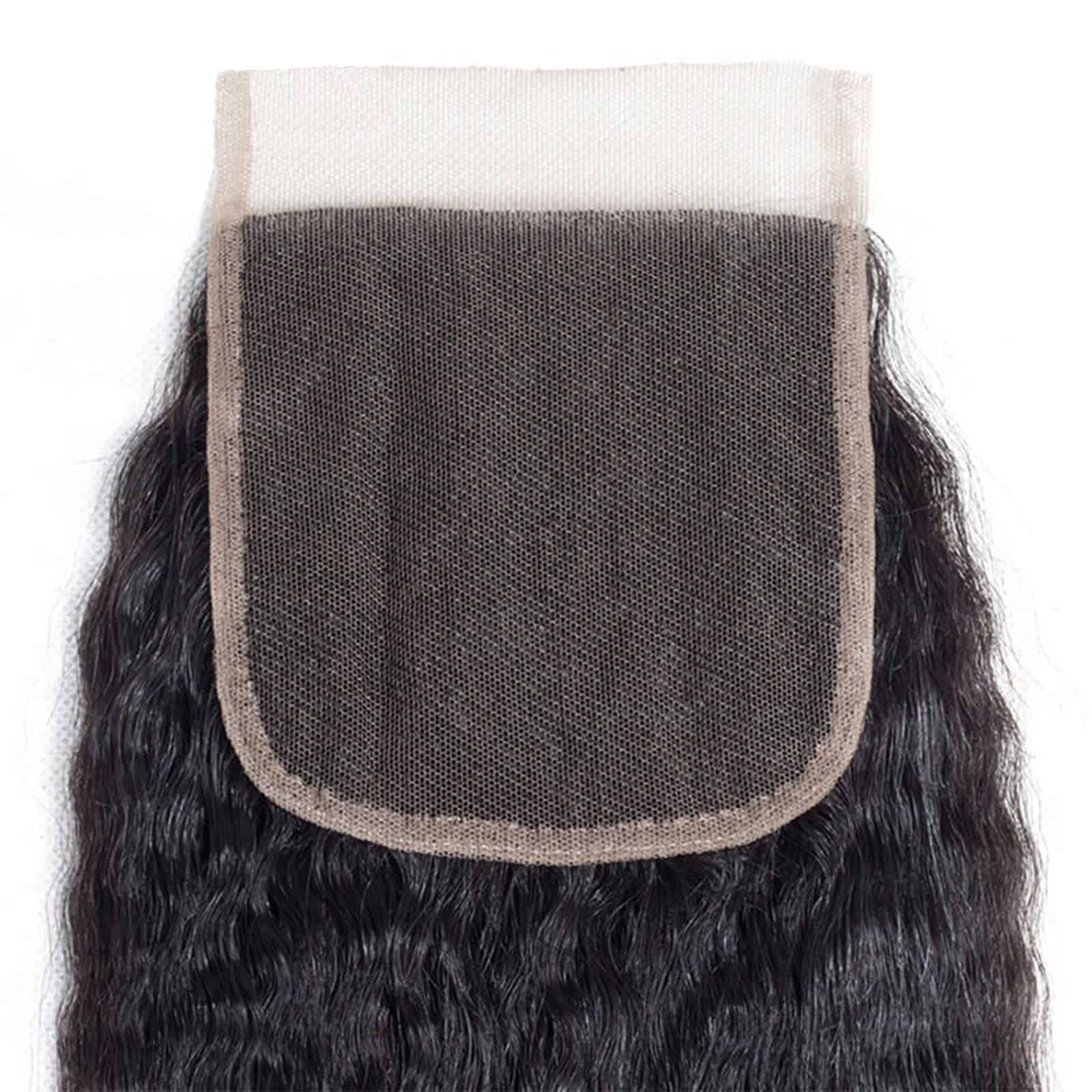 Cierre de Encaje Recto Kinky Cabello Humano Linyingyh 4x4 - Imagen 7