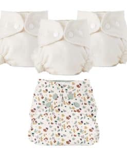 Paquete de pañales de tela Esembly, 3 absorbentes orgánicos