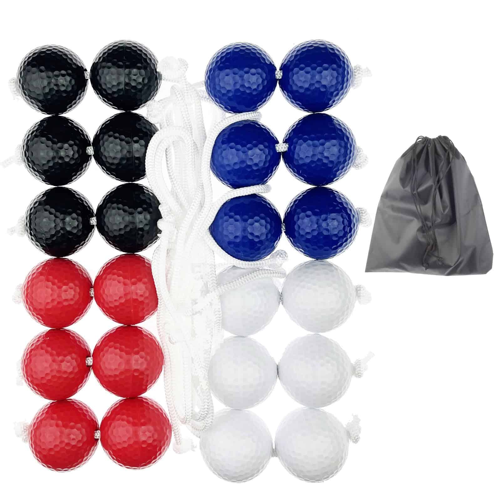 Miokun 12 Pack Ladder Balls Ladder Toss Balls -Rojo Azul Neg