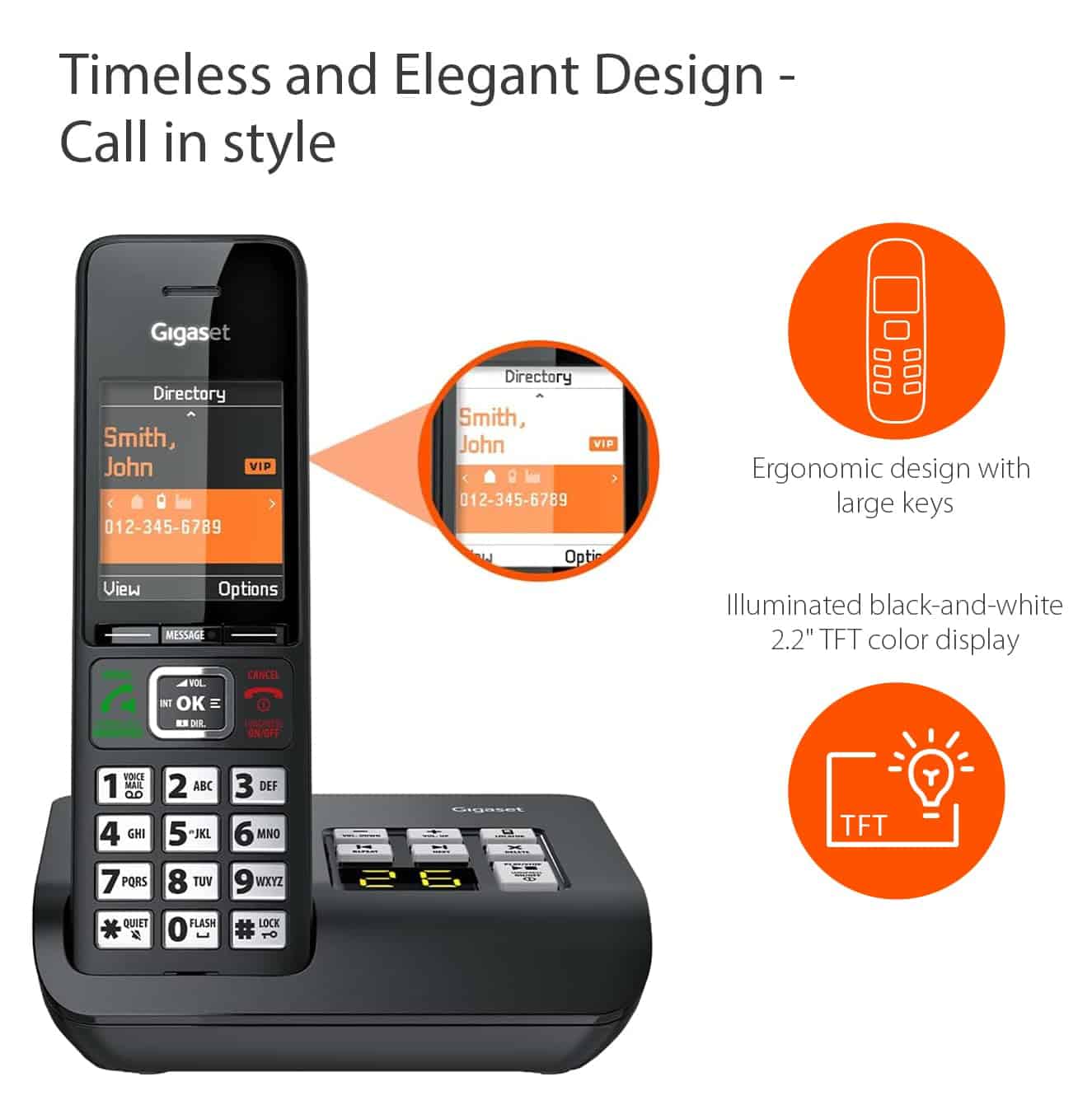 Teléfono inalámbrico Gigaset Comfort 552A con contestador - - Imagen 3