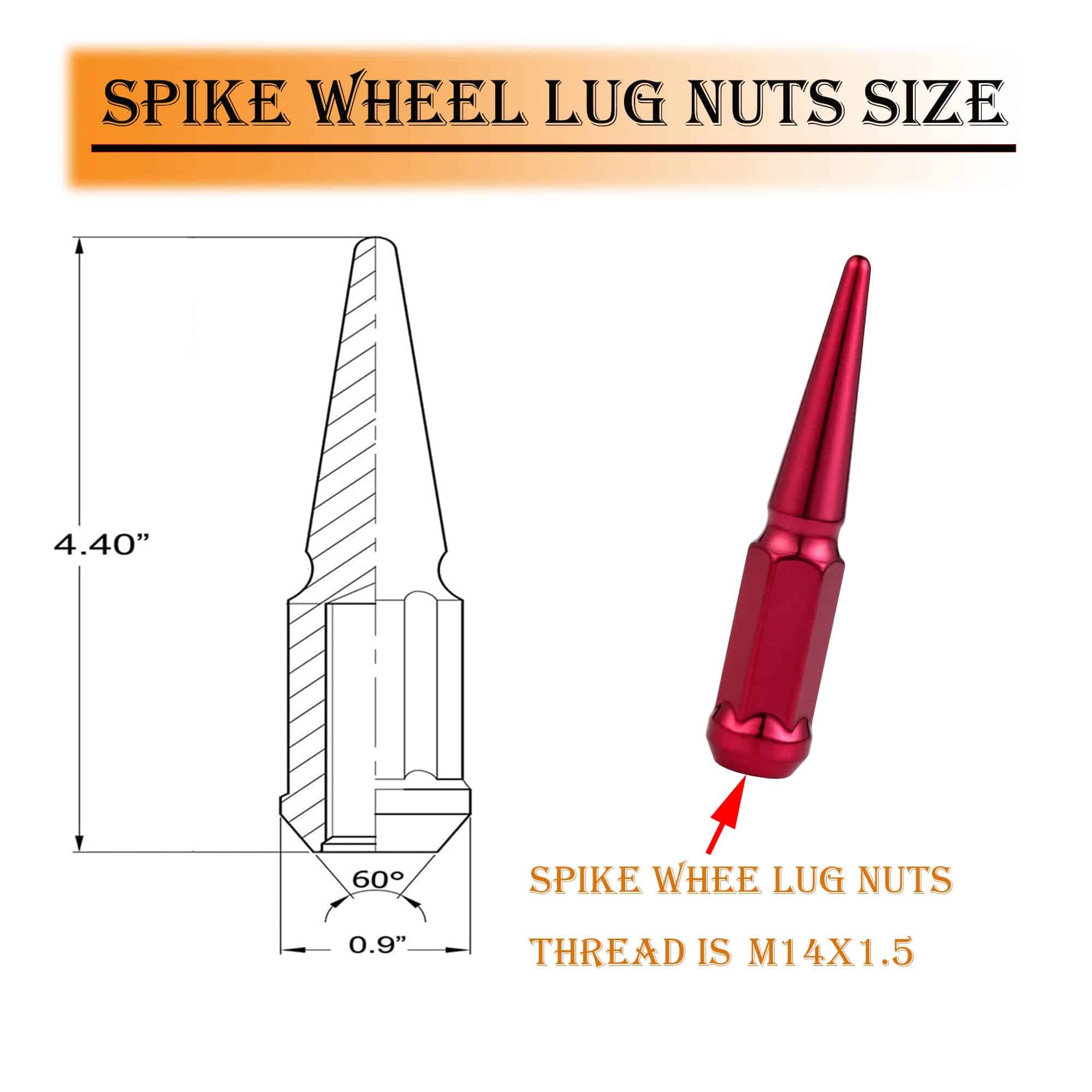 Tuercas de seguridad M14x1.5 de TCP Hardware Group con - Imagen 4