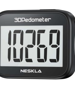 NESKLA Podómetro 3D para Caminar, Contador de -Negro