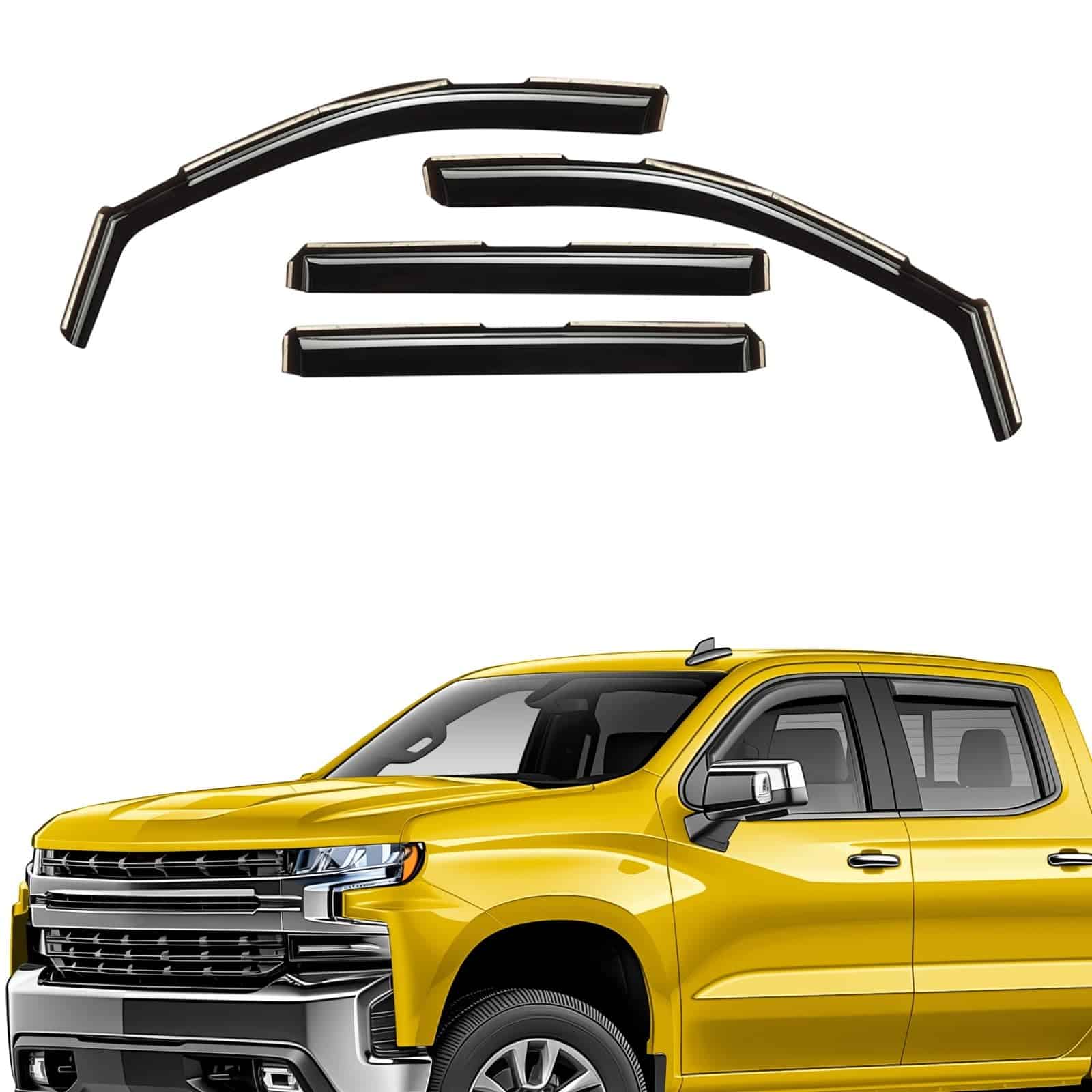 Deflectores de Ventanas Extra Duraderos -Negro