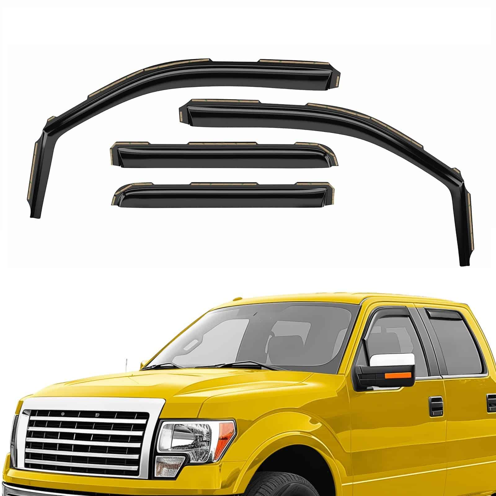 Deflectores de ventanas extra duraderos con viseras de