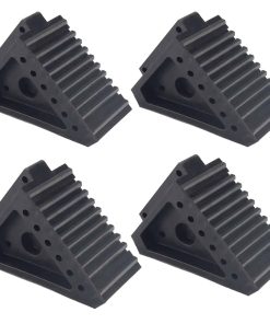 Paquete de 4 topes de rueda de goma sólida de alta