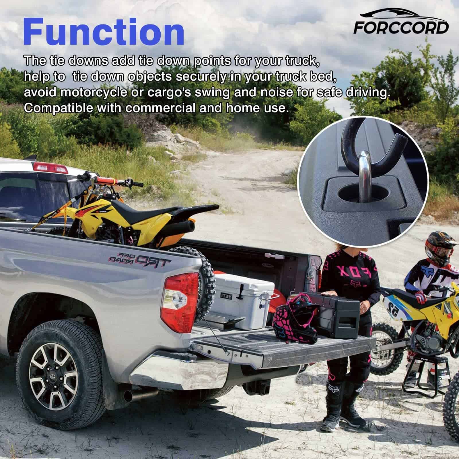 Forccord Custom Fit para Anclas de Amarre Toyota Tundra - Imagen 5