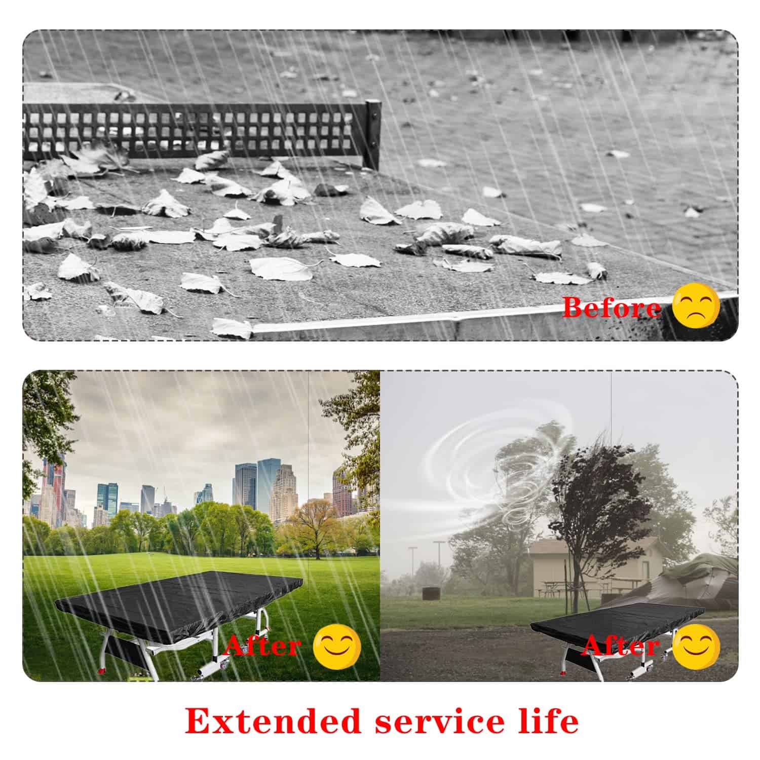 Cubierta de Mesa de Ping Pong Lmaray 110 por 59 Pulgadas, - Imagen 5