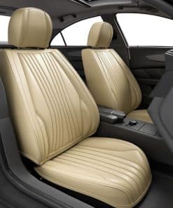 FEELON 2 Piezas Fundas de Asiento Delantero de Cuero Nappa