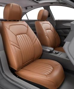 FEELON 2 Piezas ZC Fundas de Asiento Delantero -Cocoa Brown