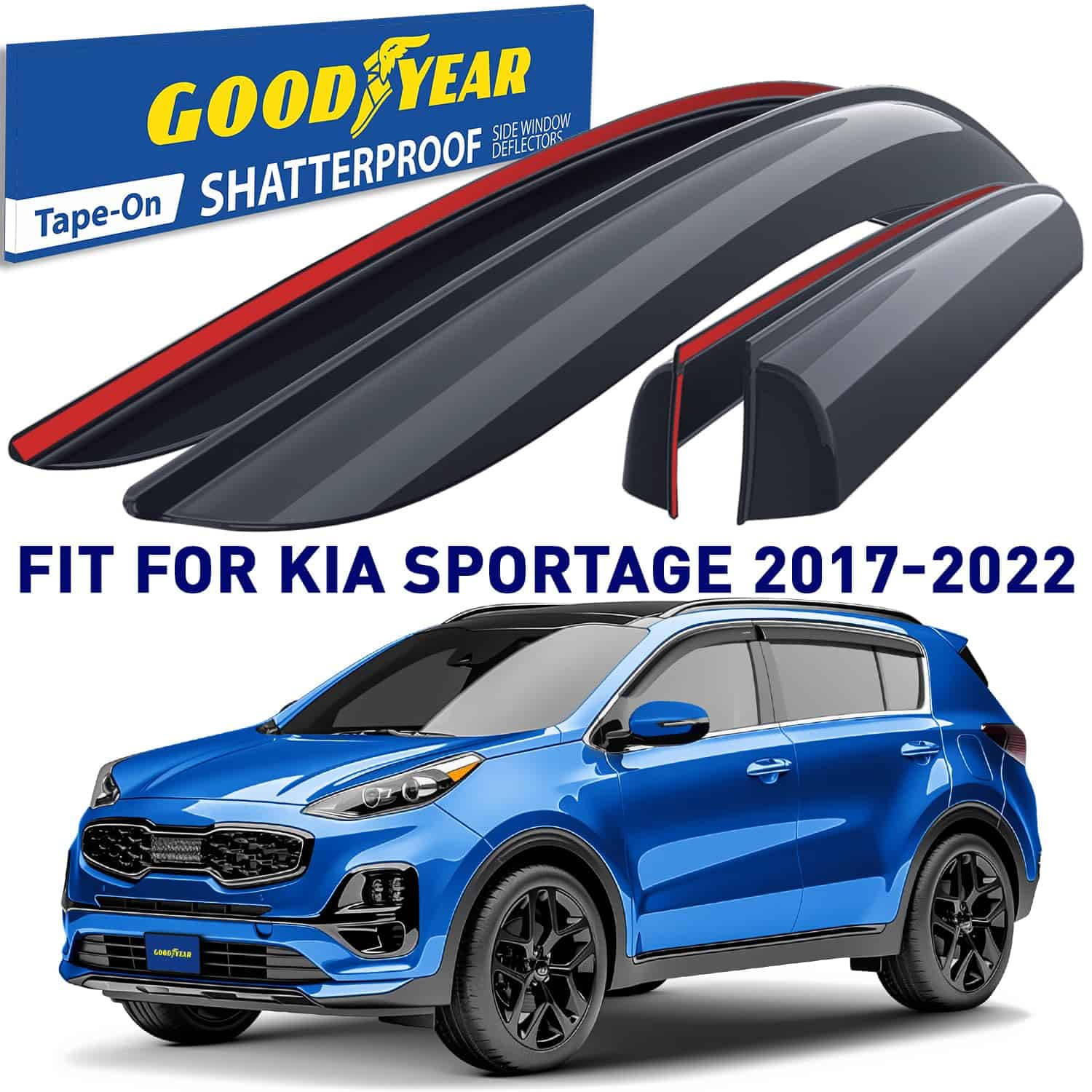 Deflectores de ventanas irrompibles de Goodyear para Kia - Imagen 3