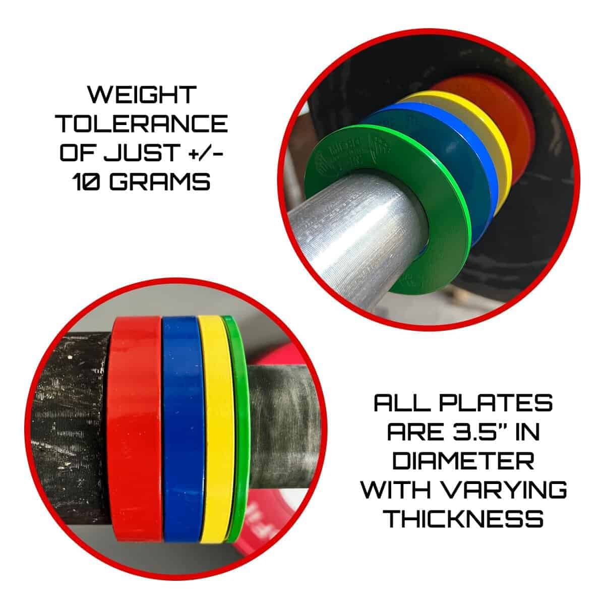 Micro Gainz Juego de Placas de Peso Fraccional Calibradas - Imagen 6