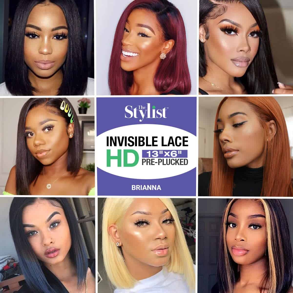 Pelucas de Encaje Frontal 13X6 HD GLAM21USA Recta Bob de - Imagen 9