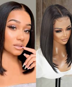 Pelucas de Encaje Frontal HD Bob Recto 13X6 GLAM21USA sin