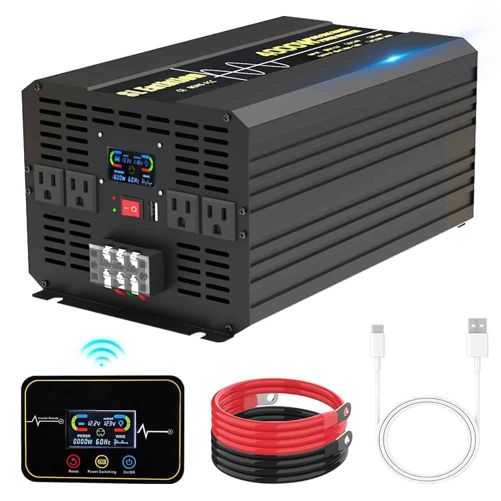 Inversor de Corriente de Onda Senoidal Pura -Negro