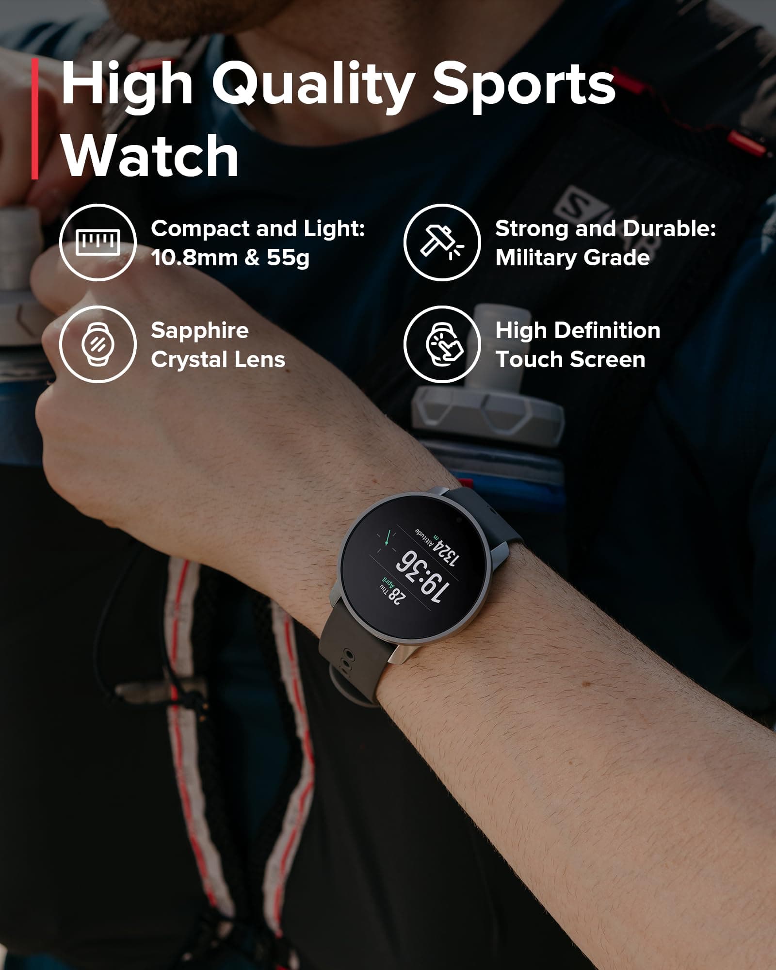 Reloj deportivo GPS Suunto 9 Peak Pro, hasta 30 días de - Imagen 3