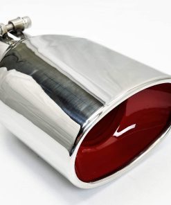 Punta de Escape Ovalada ROJA 5.50" x 3.5" OD ID 7.50" Largo