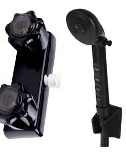 OYMOV Grifo de Ducha para RV con -Negro con Perilla Negra
