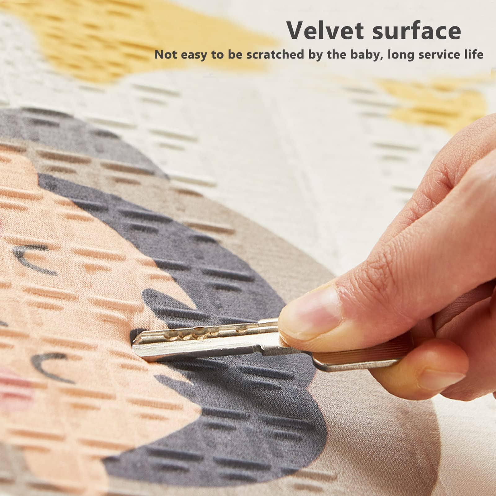 Tapete de juego plegable para bebé UANLAUO, extra grande, - Imagen 4