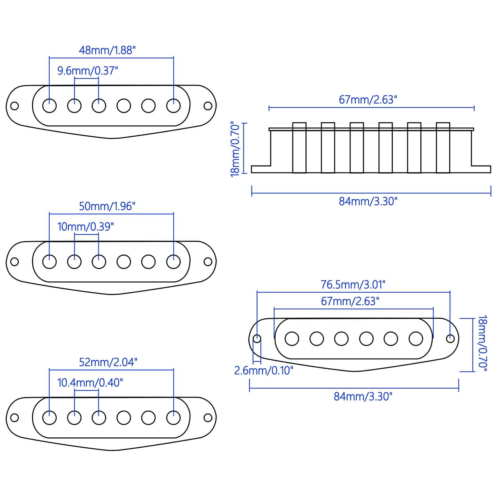 Set de 3 pastillas single coil Unxuey para guitarra Fender - Imagen 3