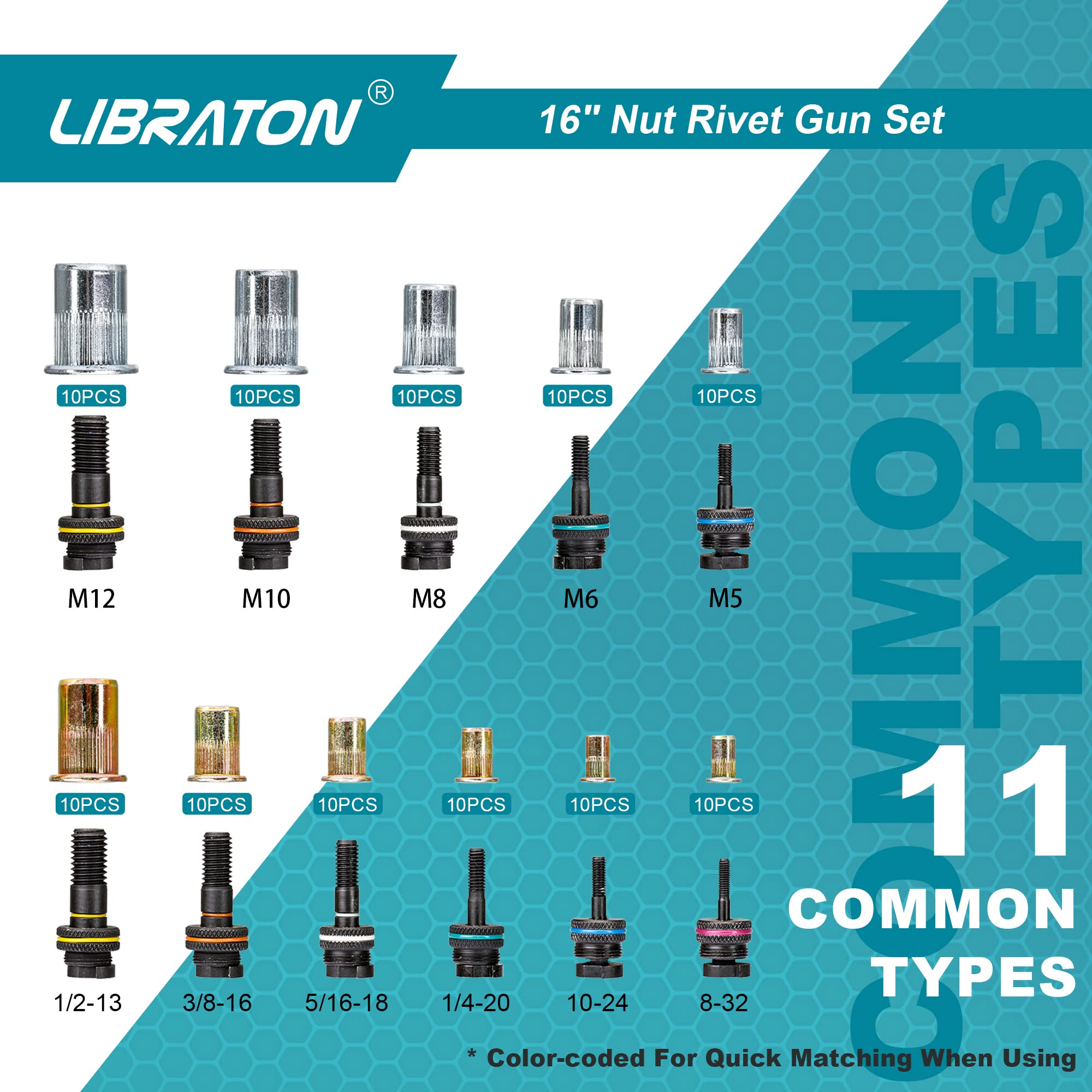 Herramienta para Remachado de 16" LIBRATON, Pistola para - Imagen 6