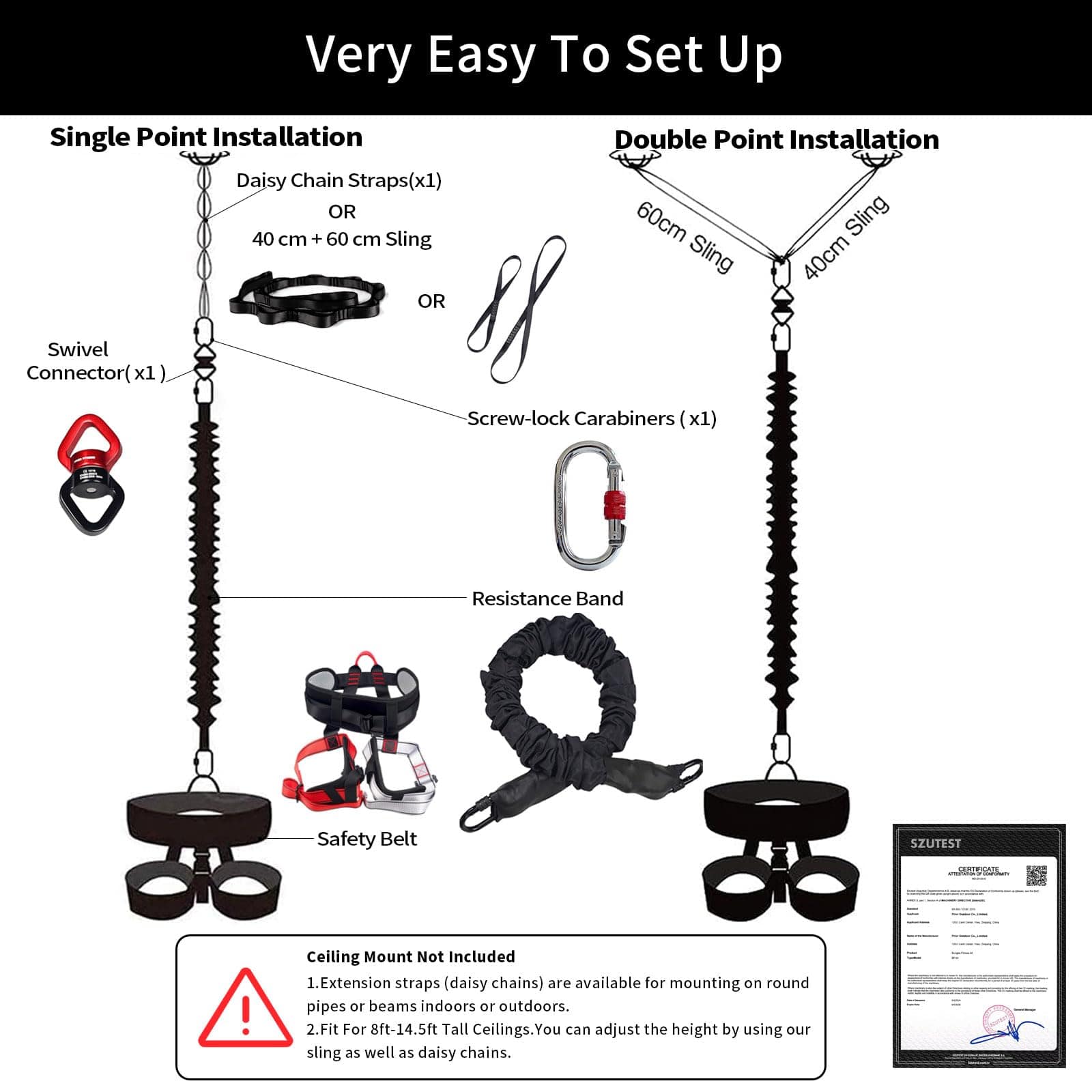 Set de Fitness con Bungee PRIOR FITNESS, Kit Profesional de - Imagen 6