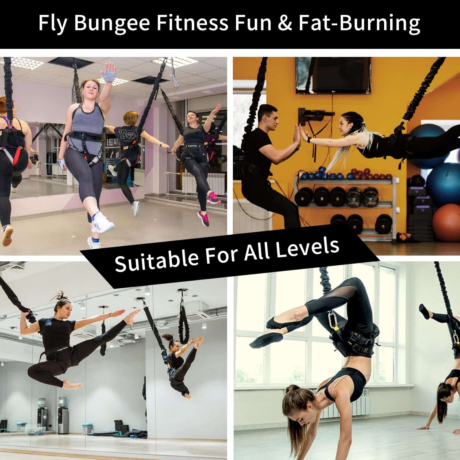 Set de Fitness con Bungee PRIOR FITNESS, Kit Profesional de - Imagen 7