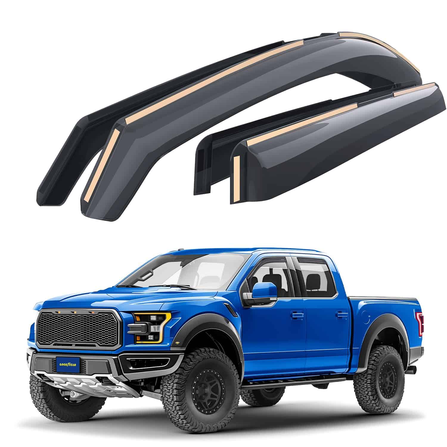 Deflectores de ventanas irrompibles -Humo Premium