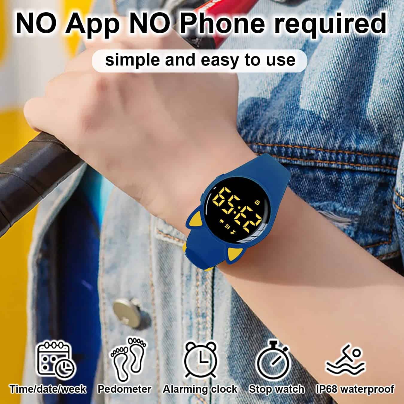 Reloj Pedometer para Niños sin Aplicación, Reloj Recargable - Imagen 3