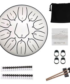 Yahpetes Steel Tongue Drum - Tambor de Lengua -Blanco