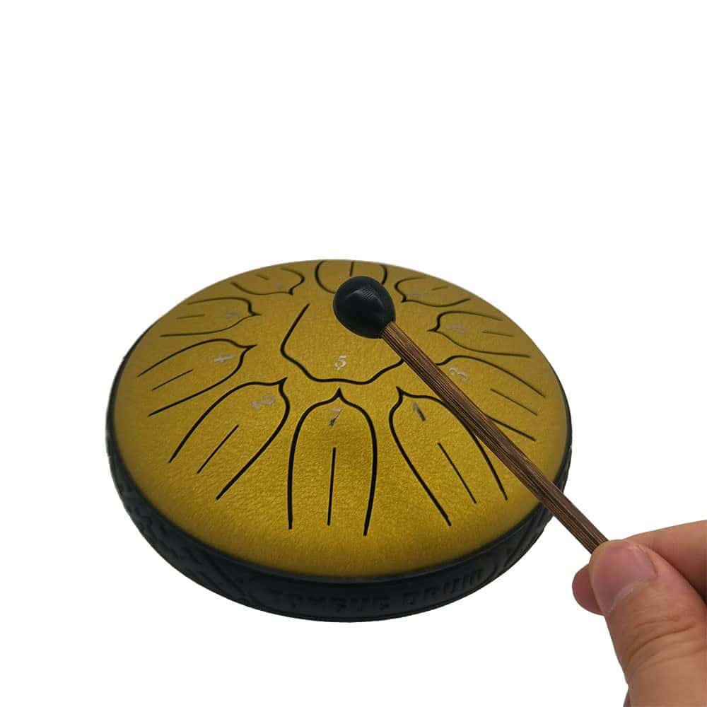 Yahpetes Steel Tongue Drum - Tambor de Lengua -Oro - Imagen 7