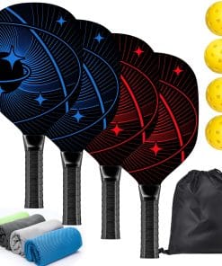Set de Pickleball con 4 Palas de Pickleball de Madera