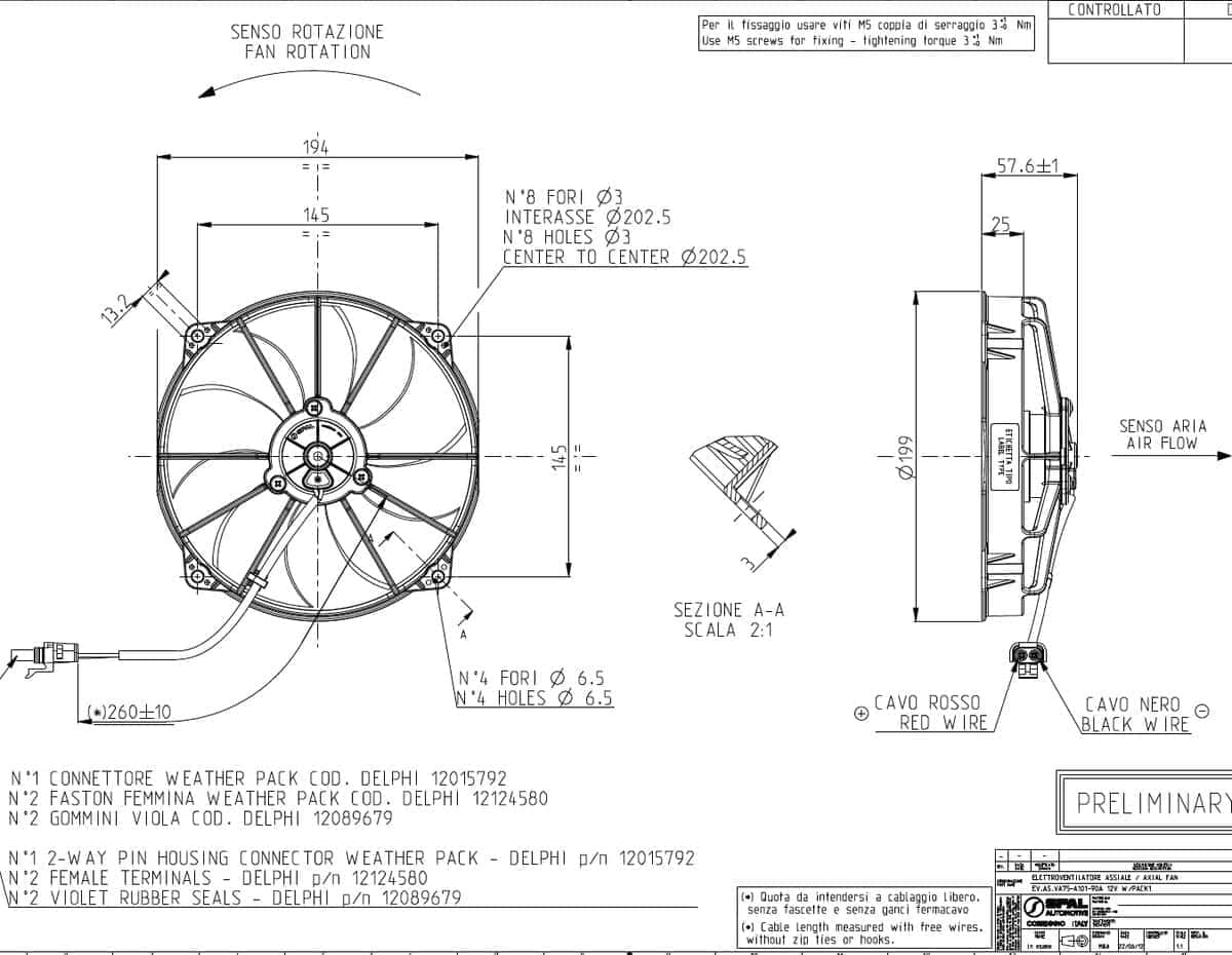 Ventilador de Radiador Condensador SPAL 30103131 7.2" 12 - Imagen 6