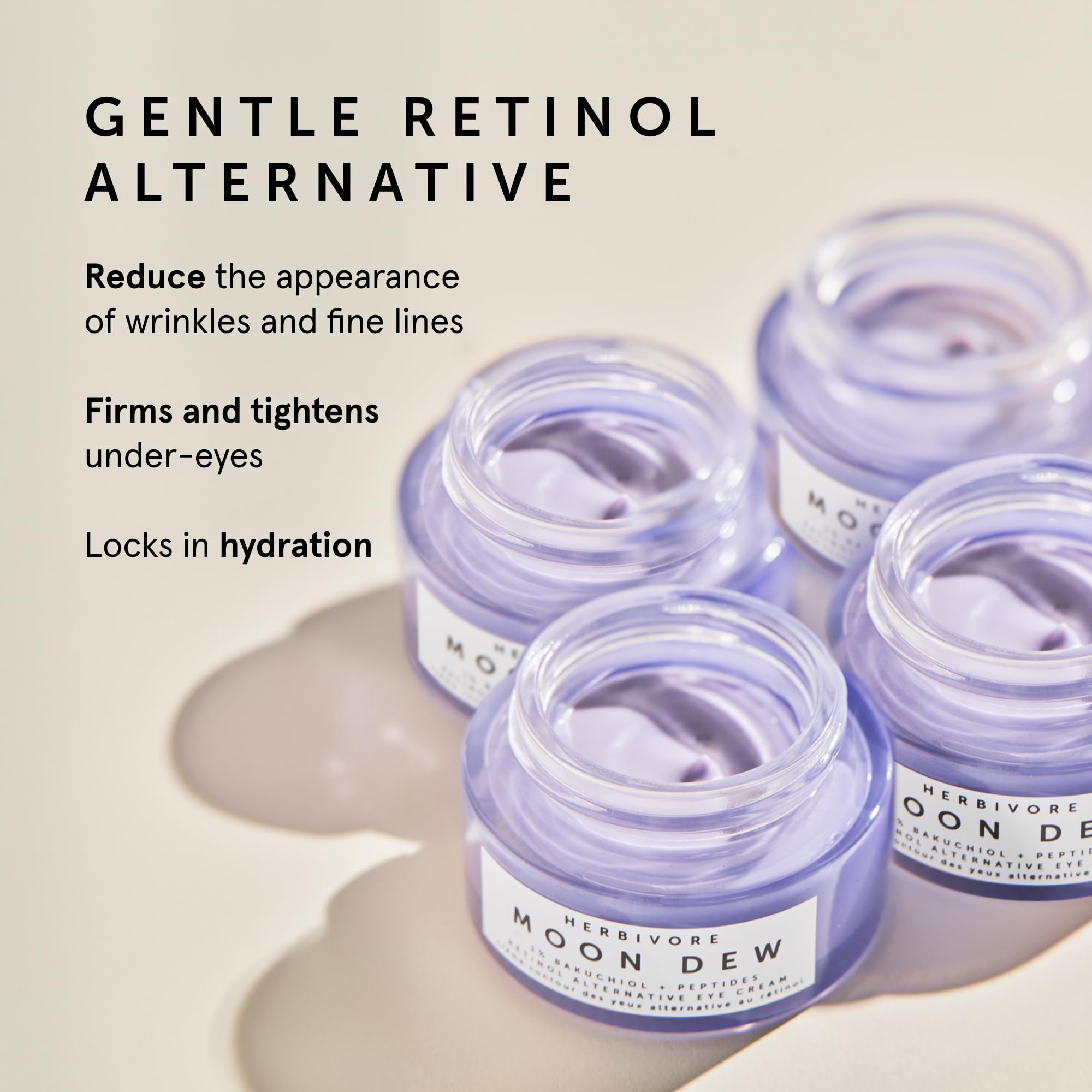 CREMA DE OJOS ANTI-EDAD HERBIVORE Moon Dew 1% Bakuchiol + - Imagen 7