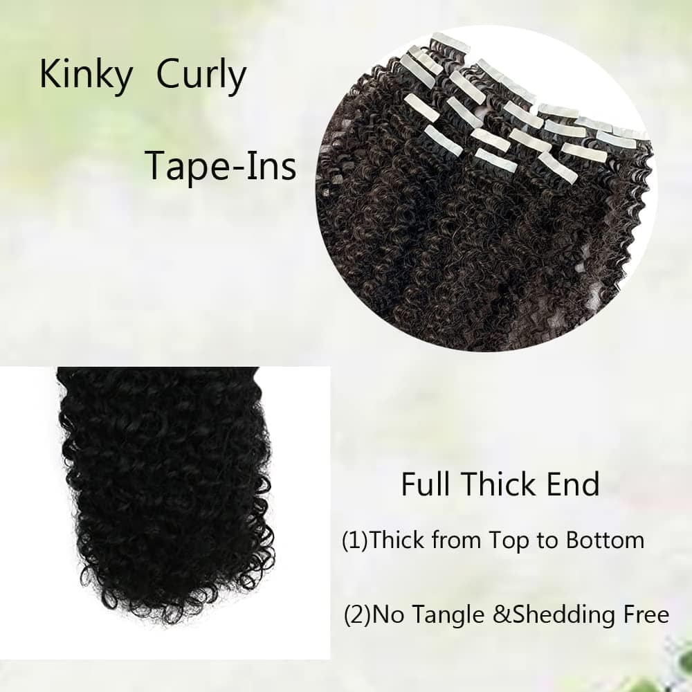 Extensiones de Cabello Rizado Negro con Cinta de Pelo - Imagen 6