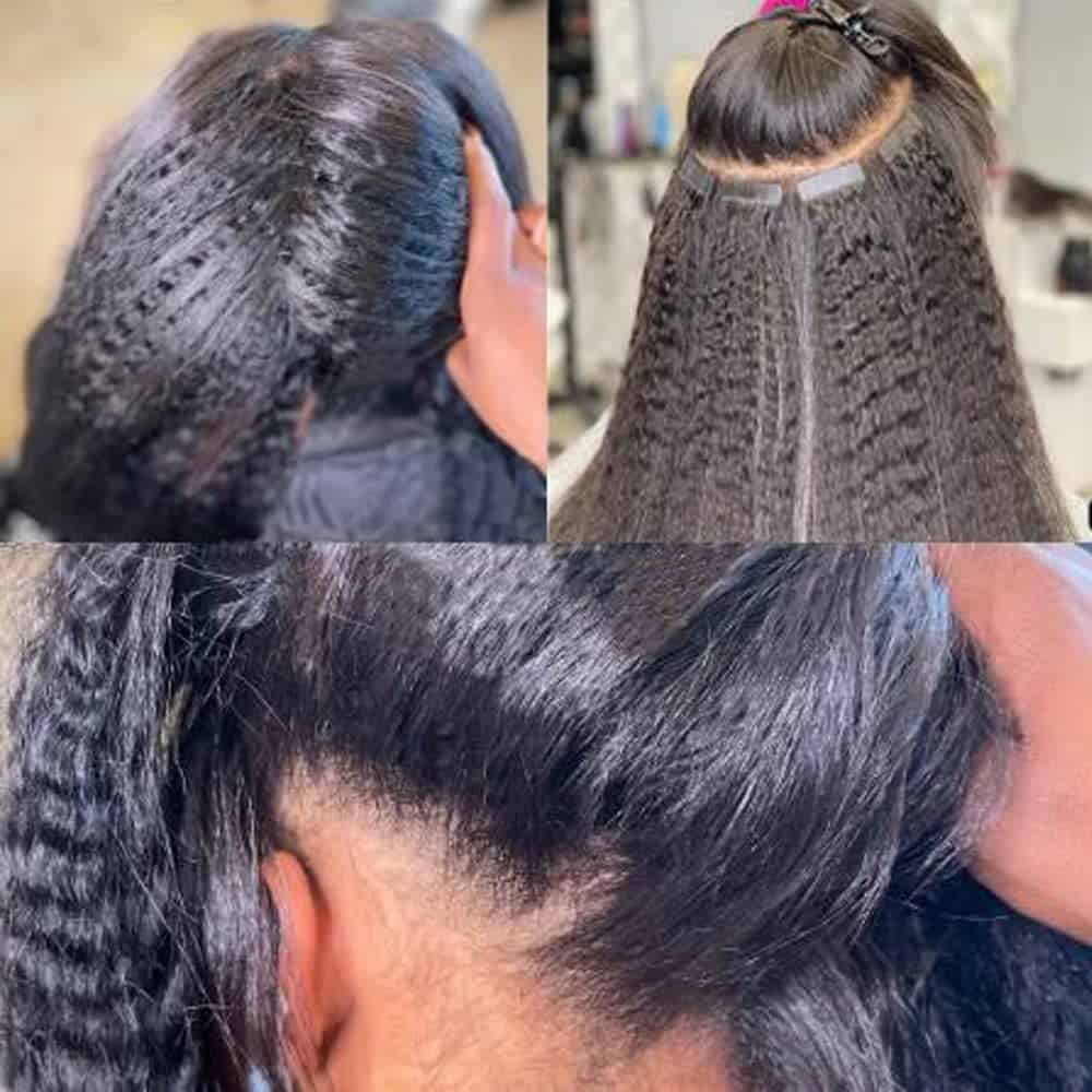 Extensiones de Cabello Rizado Negro con Cinta de Pelo - Imagen 7